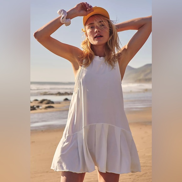 NWT Free People Movement Hot Shot Flirt Dress in White - Picture 2 of 15